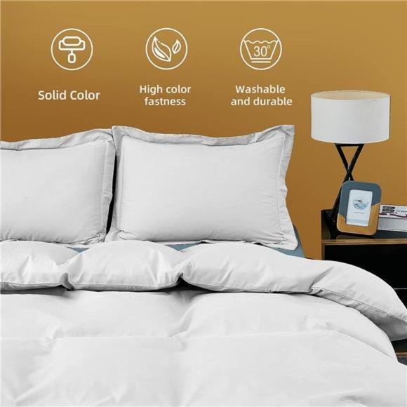 Duvet Covers Queen Size - Ultra Soft and Breathable Bedding Comforter Cover Set - Picture 4 of 6